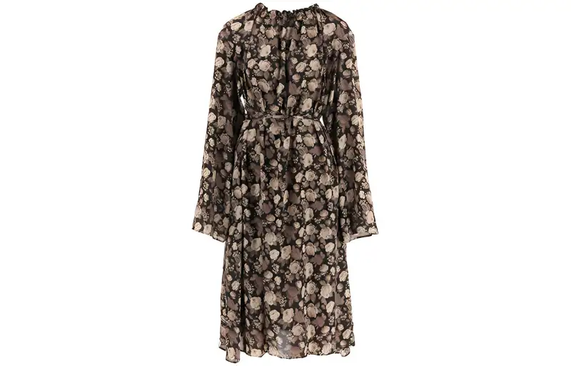 Balenciaga Long Sleeved Dress Regular Fit Women's Black