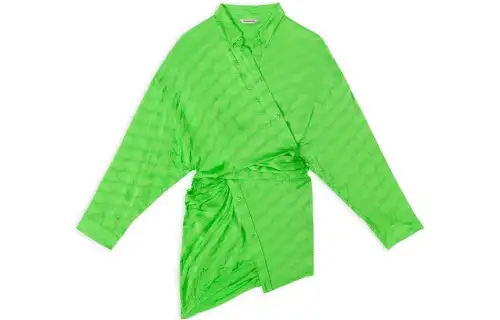Balenciaga Bb Monogram Wrap Dress