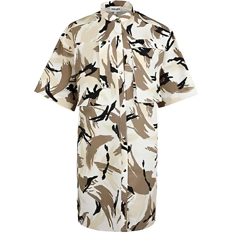 KENZO Tropic Camo Buttoned Shirt Dress