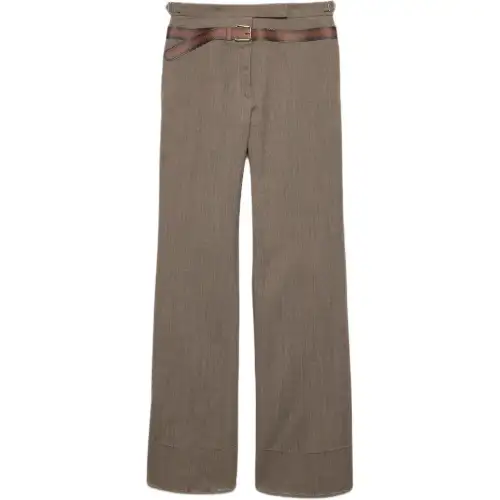 Prada printed belt trousers