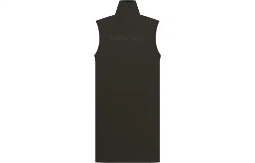 Fear Of God Essentials Drop2 SS23 Sleeveless Dresses Women's Light Black Turtleneck Moderate Mid Length