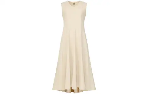 UNIQLO x THEORY Sleeveless Dress Women's Light Beige