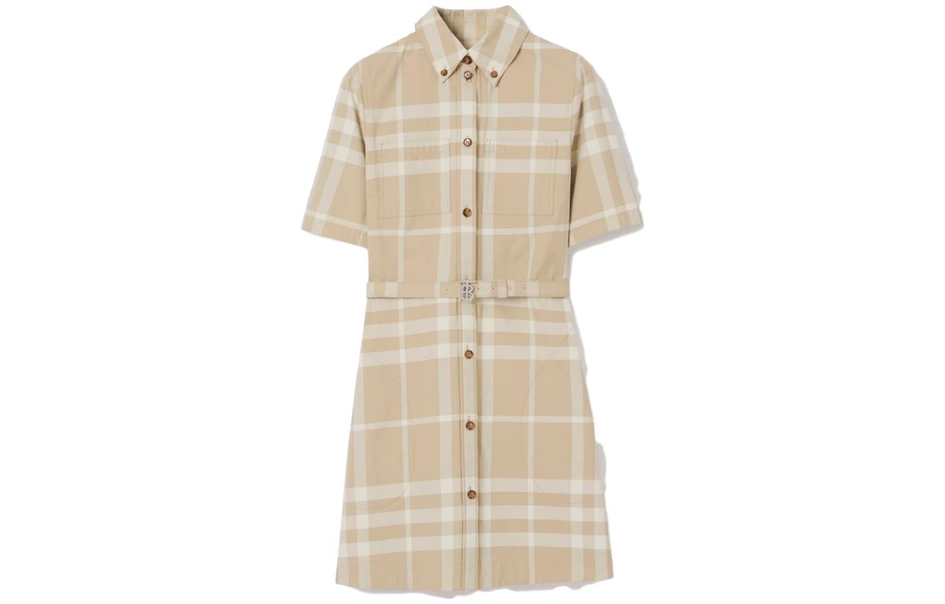 Burberry signature check-print cotton shirt dress