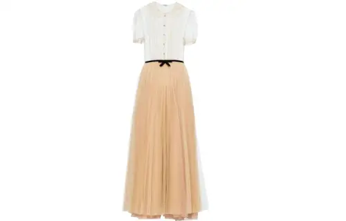 MIU MIU Short Sleeved Dress Women's Yellow