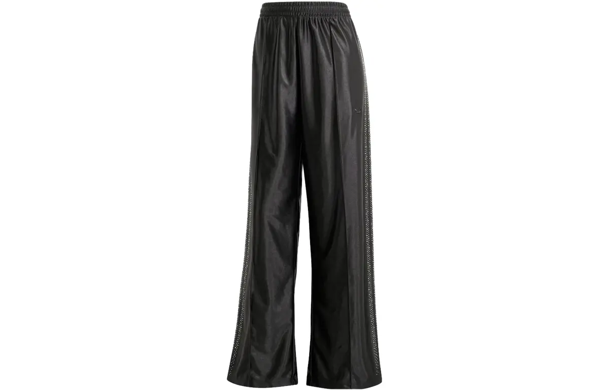 Adidas Originals Embellished 3 Stripes Track Pants Knitted Sweatpants Women's Black