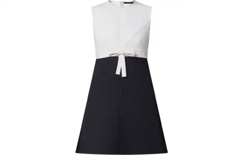 LOUIS VUITTON Bow Detail A Line Dress
