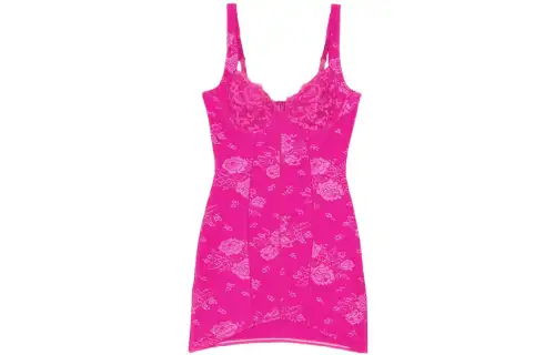 Balenciaga Lingerie Mini Dress 'Lipstick Pink'