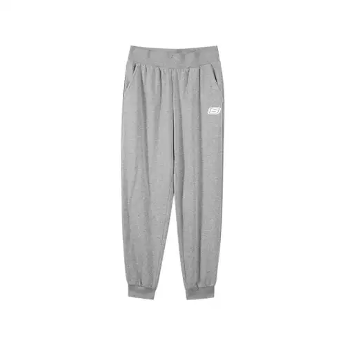 Skechers Colorful Knitted Sweatpants Women's Medium Heather Gray Moderate Cuffed Pants