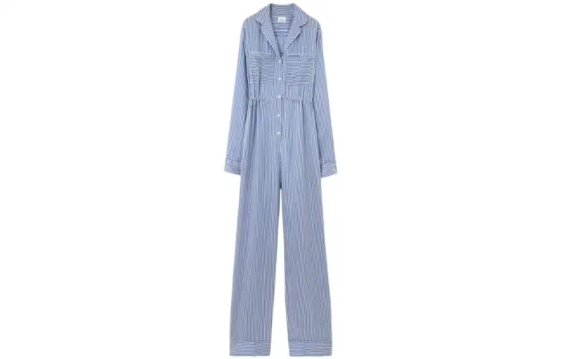 Burberry Jumpsuits Women's Blue Moderate Jumpsuit