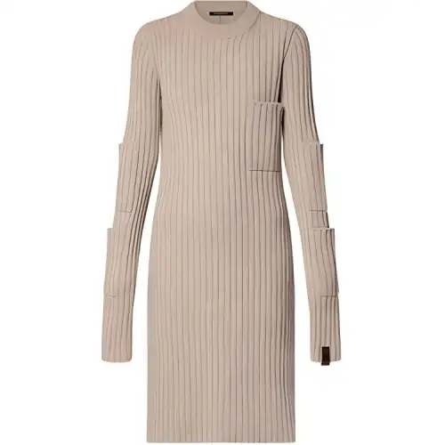LOUIS VUITTON Pocket Detail Long-Sleeved Knit Dress