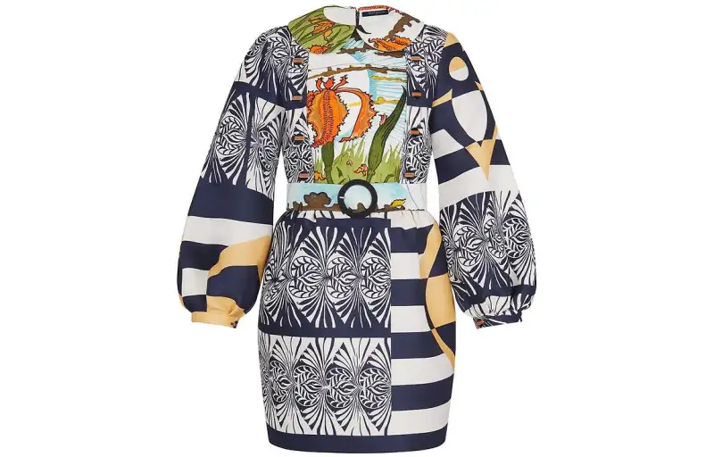 LOUIS VUITTON FW22 Long Sleeved Dress Women's Multicolor