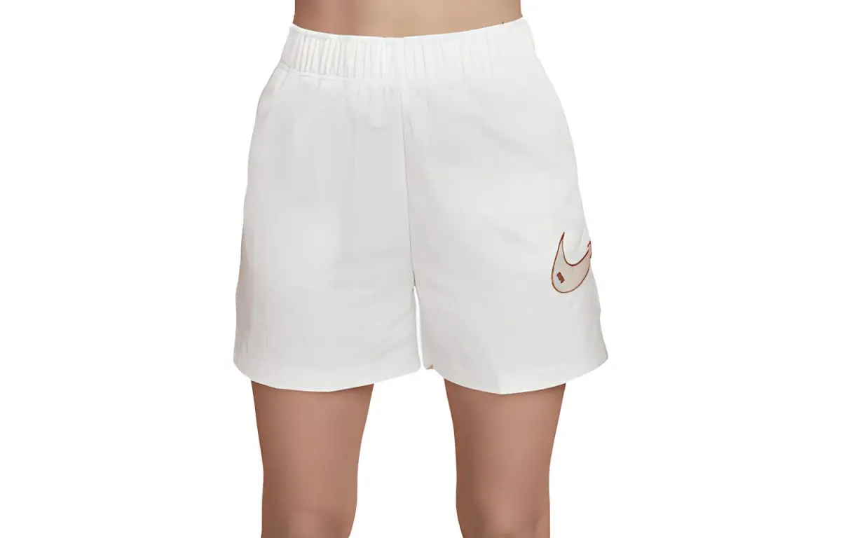 Nike Casual Shorts Women's White Moderate Straight Fit Pants