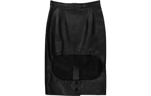 Burberry Pre Owned 2023 Cut out Leather Skirt
