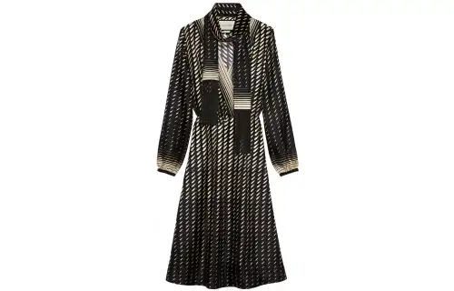 GUCCI Epilogue Long Sleeved Dress Women's Black Brown