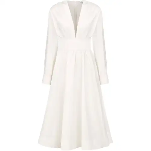 DIOR Long Sleeved Dress Women's White
