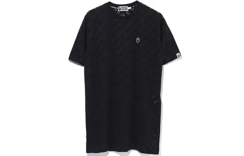 A BATHING APE Head Series Short Sleeved Dresses Women's Crew Neck