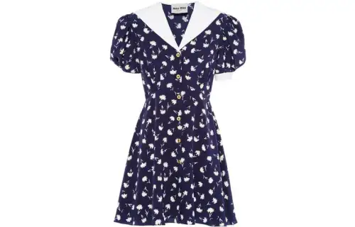 MIU MIU Short Sleeved Dress Women's