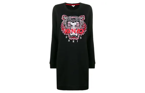 KENZO Logo Embroidered Mini Dress