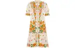 GUCCI SS23 Short Sleeved Dress Women's Cream