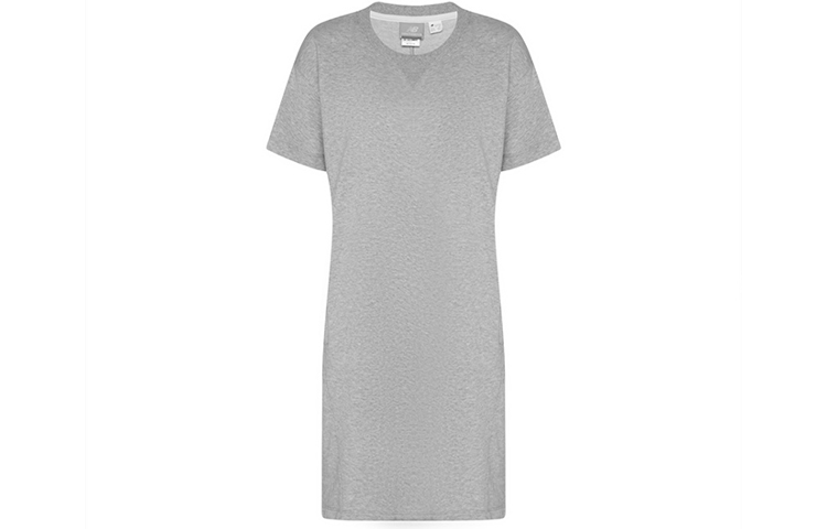 New Balance Short Sleeved Dresses Women's Gray Crew Neck Short