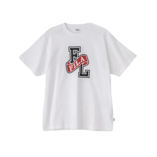 FILA T Shirts Men's White Crew Neck Moderate