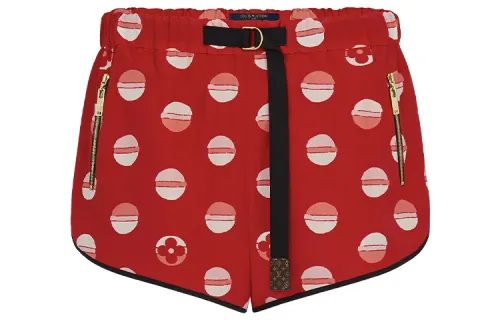 LOUIS VUITTON New Quarterly Products Of LV Casual Shorts Women's Red Moderate