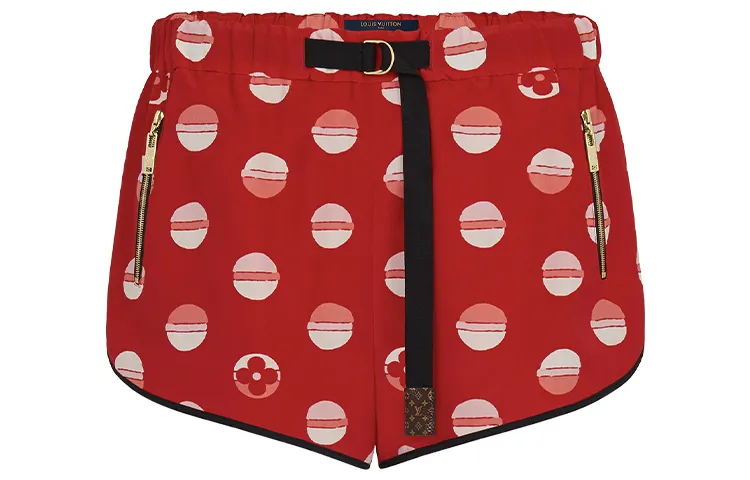 LOUIS VUITTON New Quarterly Products Of LV Casual Shorts Women's Red Moderate