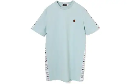 A BATHING APE Bape Short Sleeved Dresses Women's Crew Neck Moderate Short