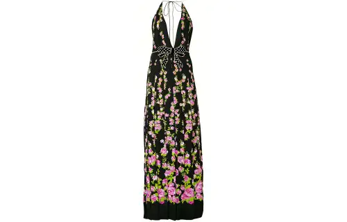 GUCCI Sleeveless Dresses Women's Black V Neck Moderate