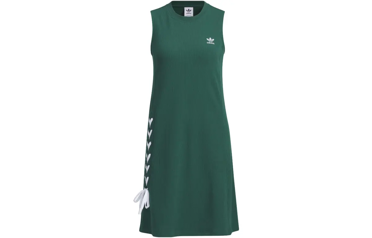 adidas originals Logo Print Sleeveless Jumpsuit 'Green'