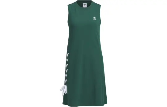 adidas originals Logo Print Sleeveless Jumpsuit 'Green'