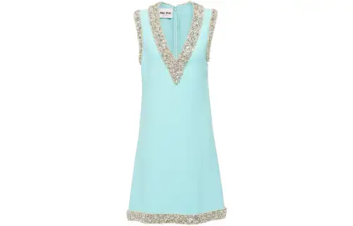 MIU MIU SS22 Sleeveless Dress Women's Blue
