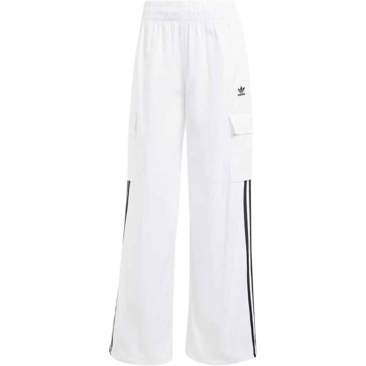 Adidas Originals 3 Stripes Cargo Trousers Knitted Sweatpants Women's White