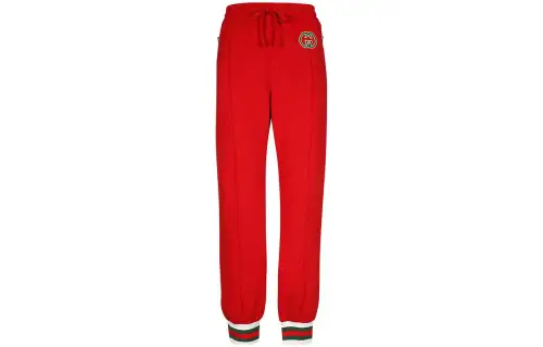 GUCCI SS23 Knitted Sweatpants Women's Red