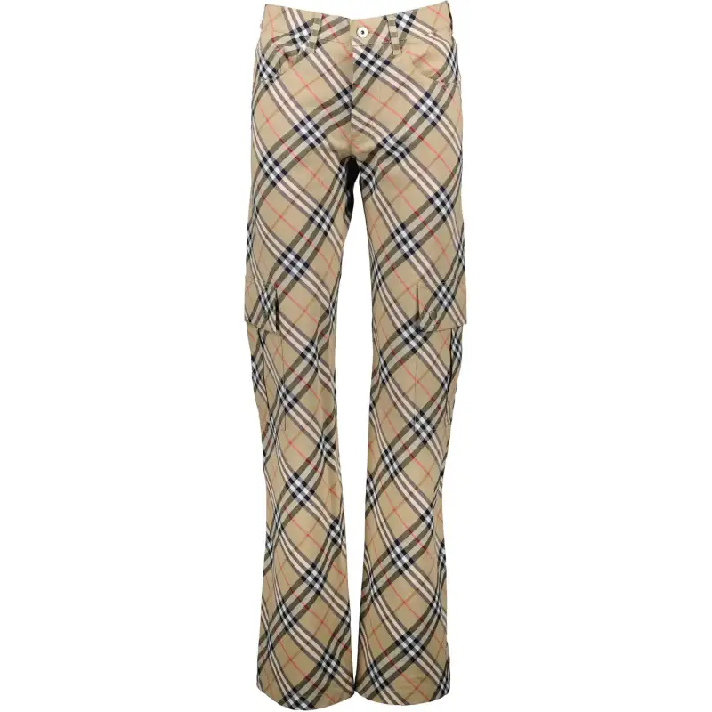Burberry Checkered Straight-Leg Cargo Pants