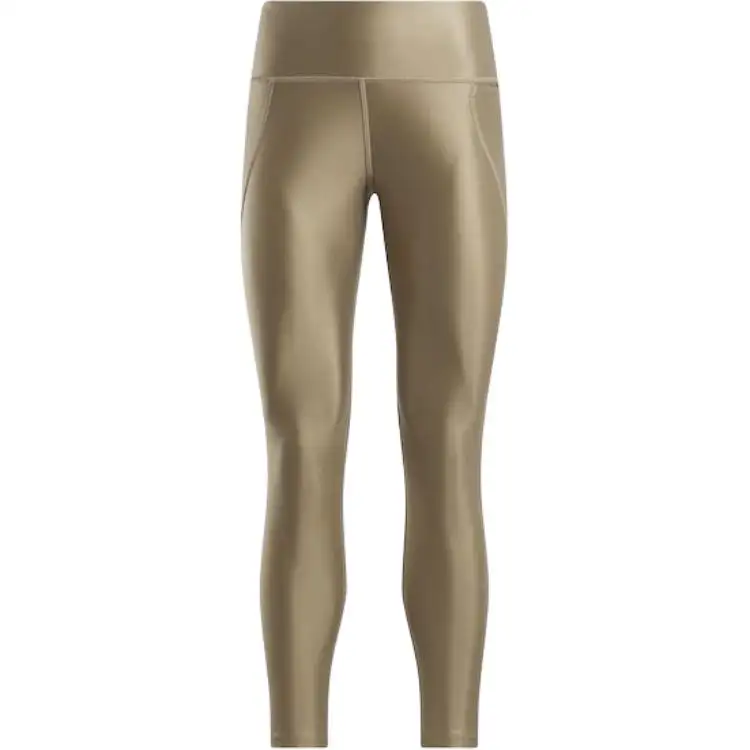 Reebok Lux Shine High Rise Leggings Casual Pants Women's Pebble Beige