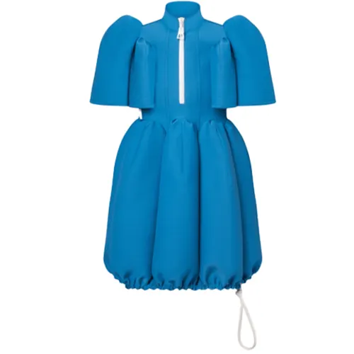LOUIS VUITTON Short Sleeved Dress Women's Blue