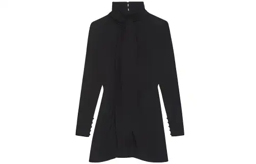 SAINT LAURENT Long Sleeved Dress Women's Black