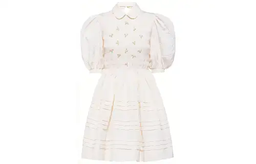 MIU MIU Short Sleeved Dress Women's White