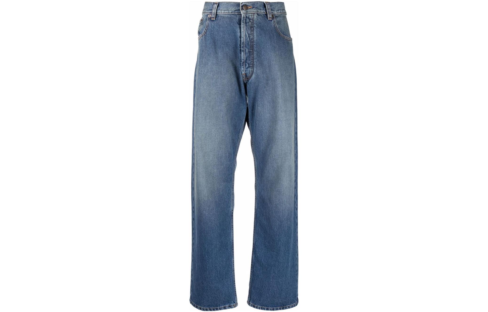 Maison Margiela Mason Margiela FW21 Distressed Loose Jeans Women's Blue