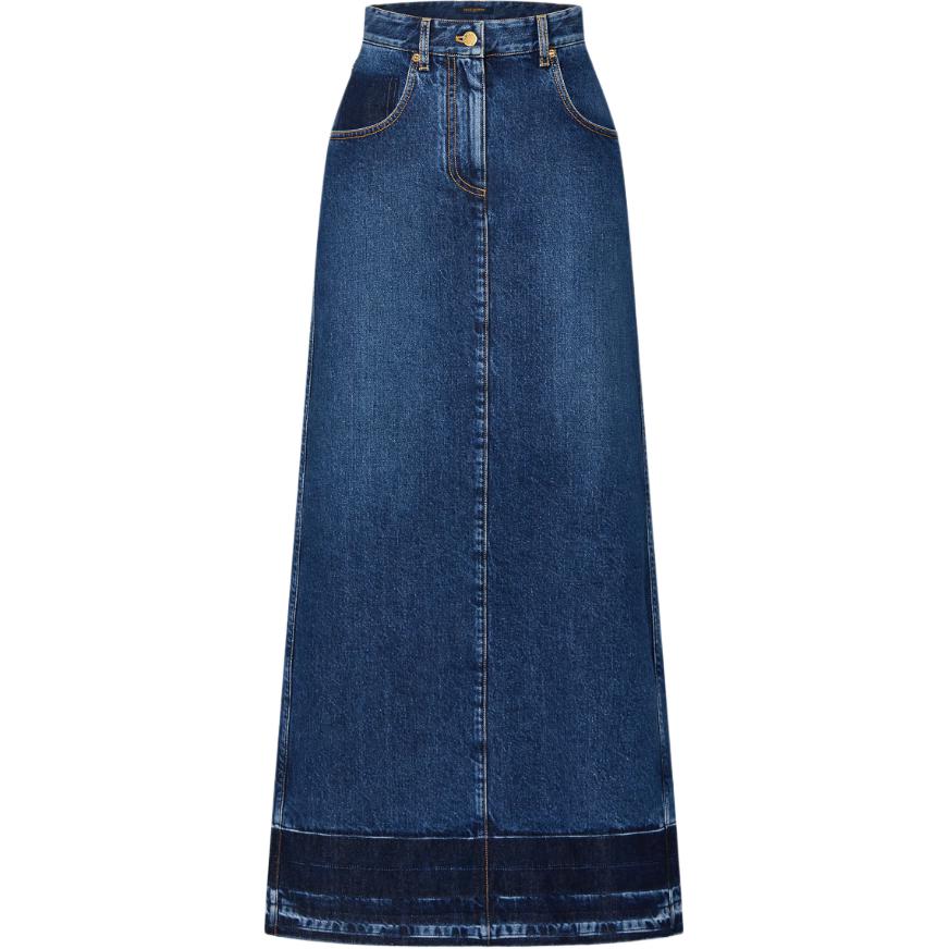 Женская юбка Louis Vuitton Denim Skirt (синяя)