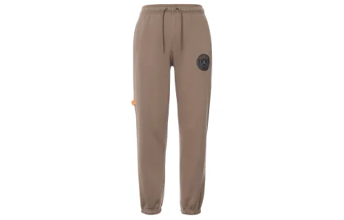 Jordan Paris Saint Germain Paris Saint Germain, Solid Color Lace Up Casual Fleece Lined Elastic Cuff Knitted Sweatpants