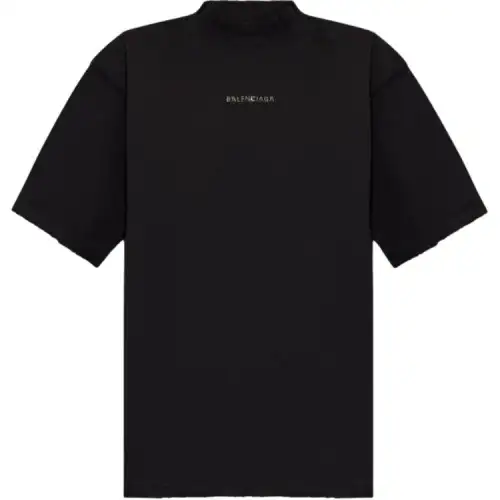 Balenciaga Crystal Logo T shirt Black