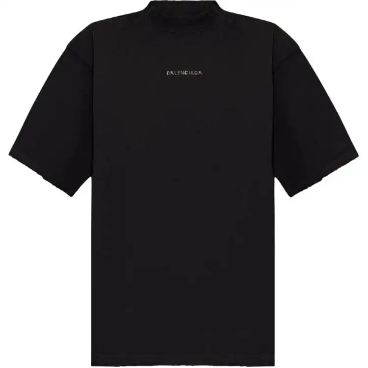 Balenciaga Crystal Logo T shirt Black