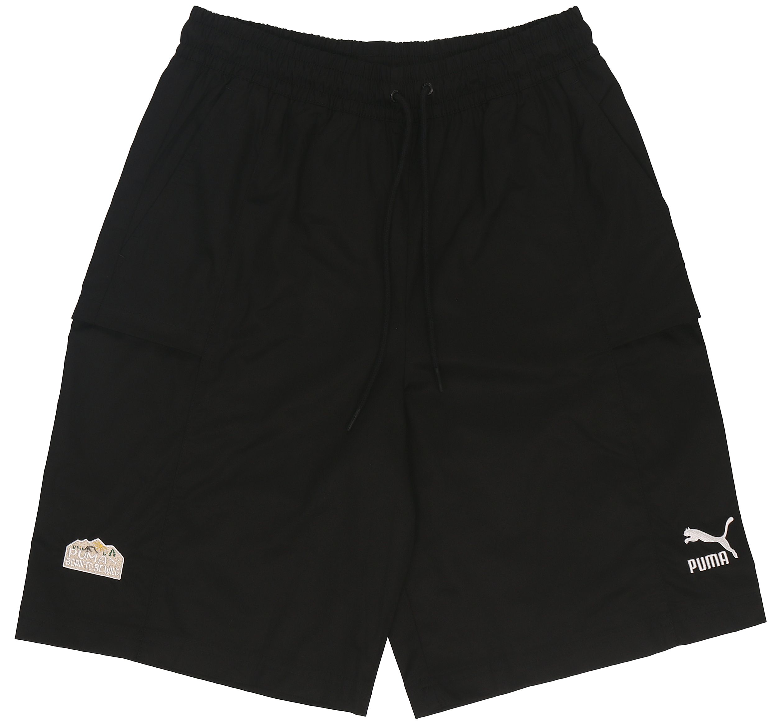 Женские штаны PUMA Glamping Woven Shorts (черные)