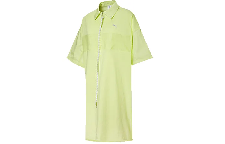 PUMA Short Sleeved Dress Women's Light Bright Yellow