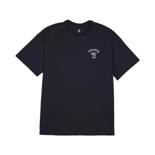 Converse T Shirts Unisex Black Crew Neck Moderate