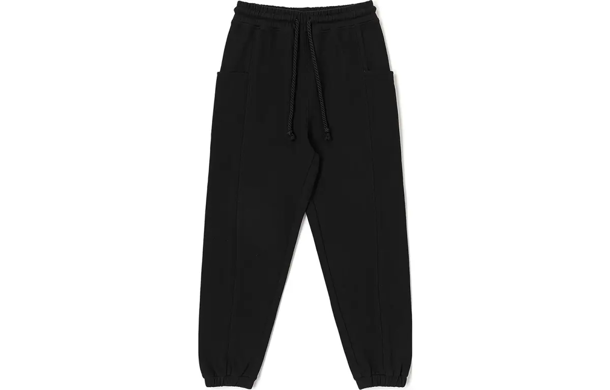 Dickies Knitted Sweatpants Women's Asphalt Black Moderate Cuffed Pants