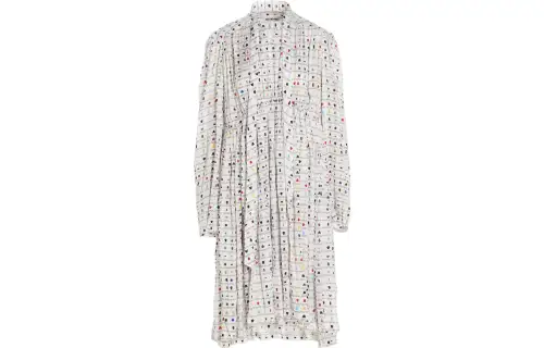 Balenciaga Graphic Printed Oversized Midi Dress