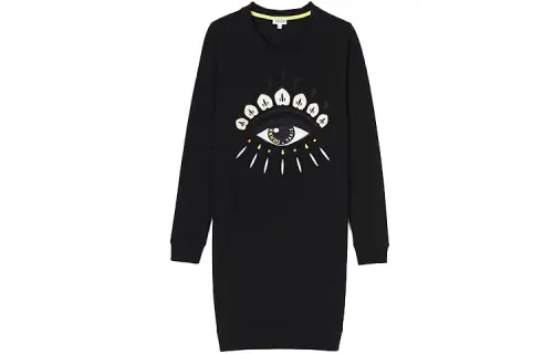 KENZO FW21 Long Sleeved Dress Women's Black